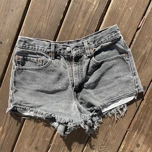Levi’s Black Wash Denim Shorts